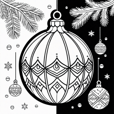 bauble coloring template