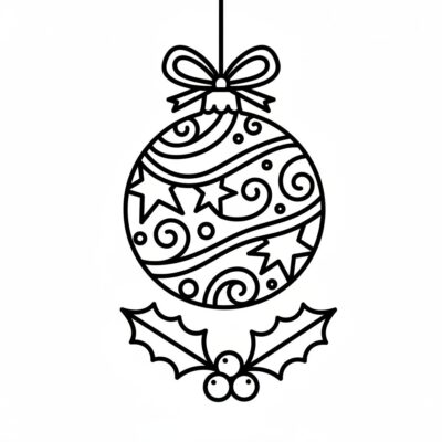 Printable Christmas Ornament Coloring Page