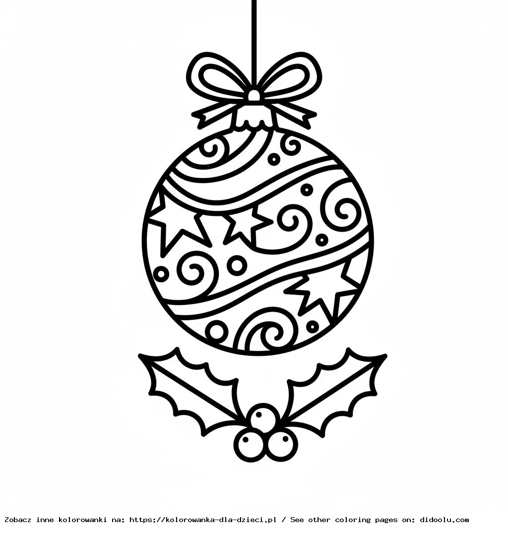 Printable Christmas Ornament Coloring Page