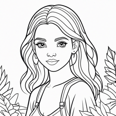 girl coloring page to print