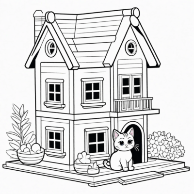 Gabby’s Dollhouse: Gabi’s Cat House Coloring Book