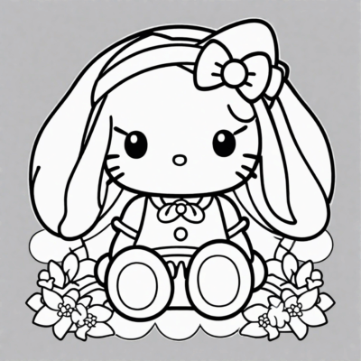 hello kitty cinnamoroll coloring book