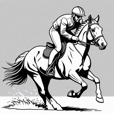 horse coloring book horses with rider