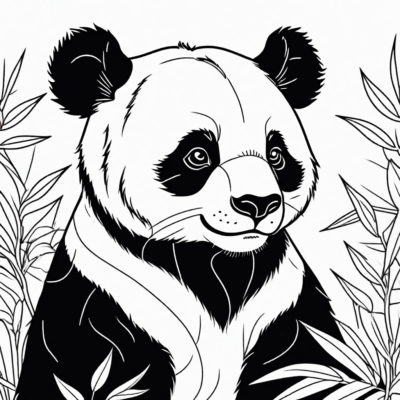 printable coloring book panda