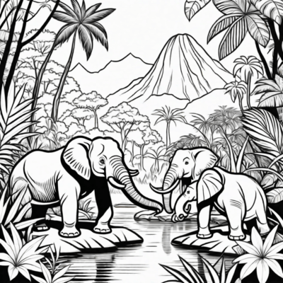 Wild Jungle Friends Coloring Adventure