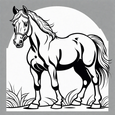 Printable Horse Coloring Sheet for Kids