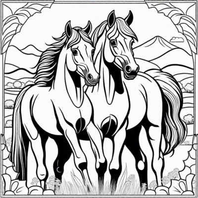 printable horse coloring pages