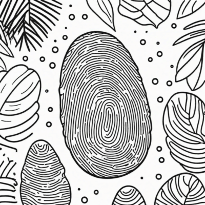 fingerprint coloring book