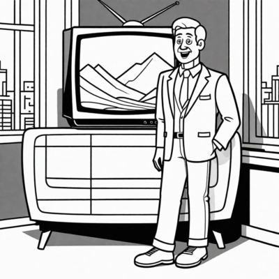 TV Man Coloring Book
