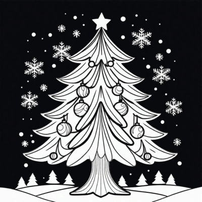 printable coloring pages Christmas tree