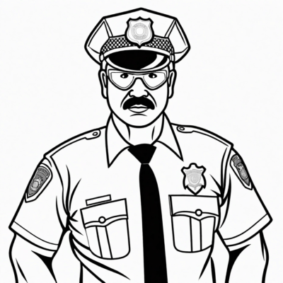 police coloring pages