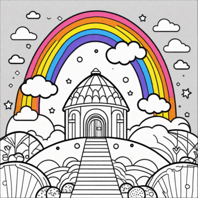 printable rainbow coloring pages