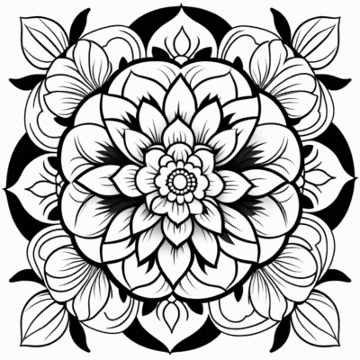 flower mandala coloring pages