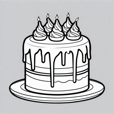 Birthday Cake Coloring Pages to Print