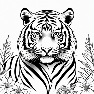 tiger coloring book