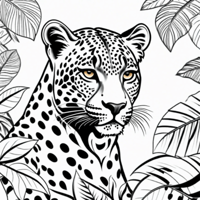 leopard coloring book