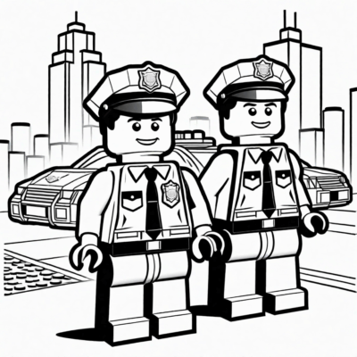 lego police coloring book