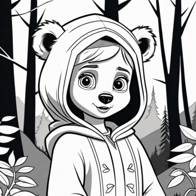 Masha and the Bear Coloring Pages to Print
