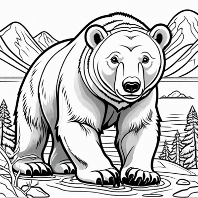 polar bear coloring book