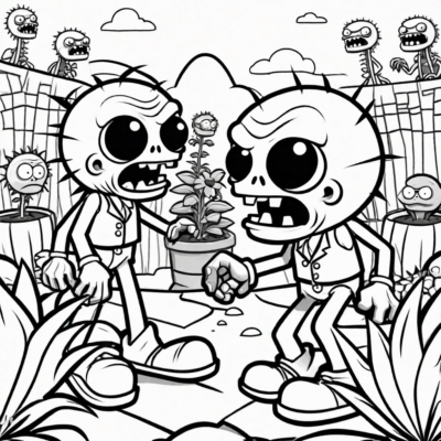 plants vs zombies coloring book
