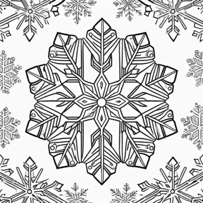 Frosty Snowflake Coloring Fun