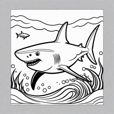 shark coloring page to print