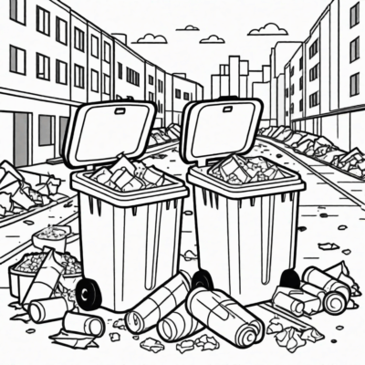 waste segregation coloring book