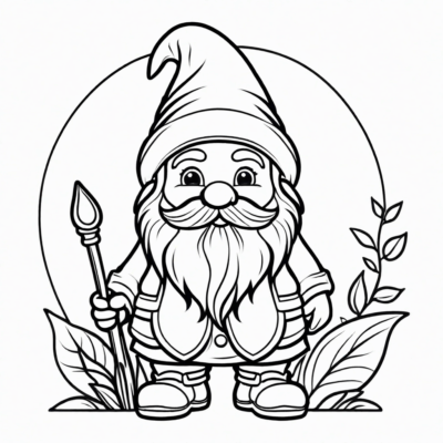 Garden Gnome Coloring Adventure