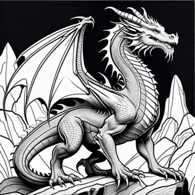 Dragon Coloring Book for Adults