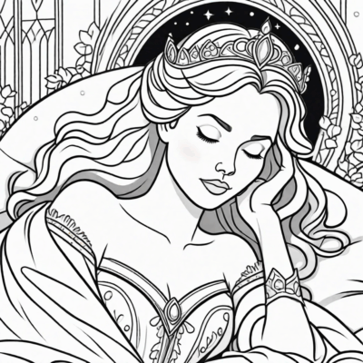Enchanted Princess Slumber Coloring Book