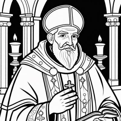 Saint Nicholas Bishop Coloring Book