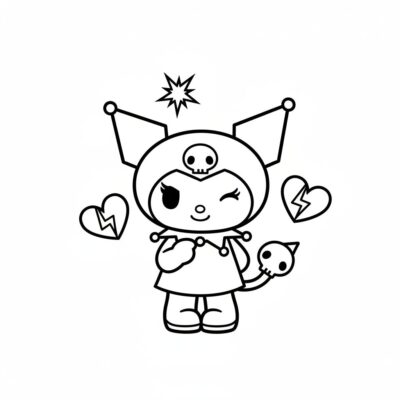 Cute Kuromi Adventures Coloring Book