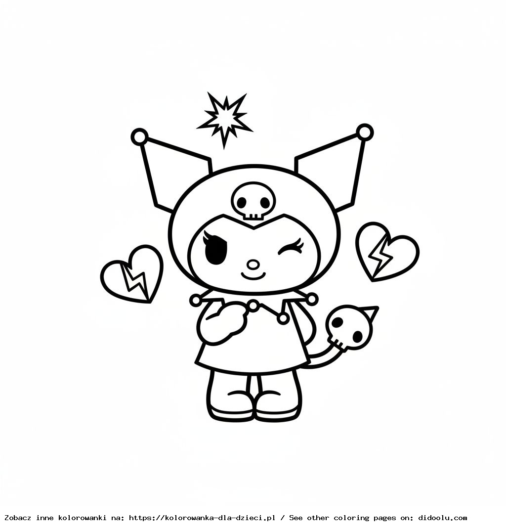 Kuromi Coloring Page to Print