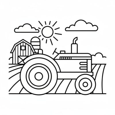 Farm Friends Tractor Coloring Book