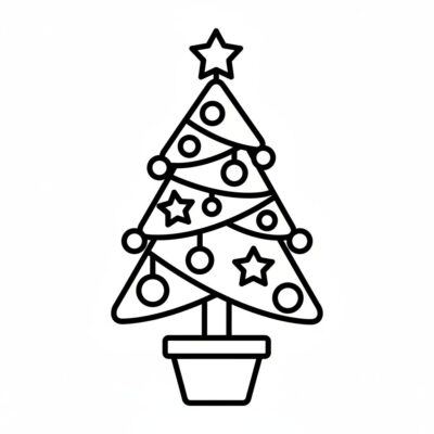printable coloring pages Christmas tree