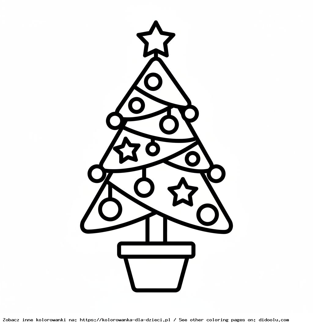 printable coloring pages Christmas tree