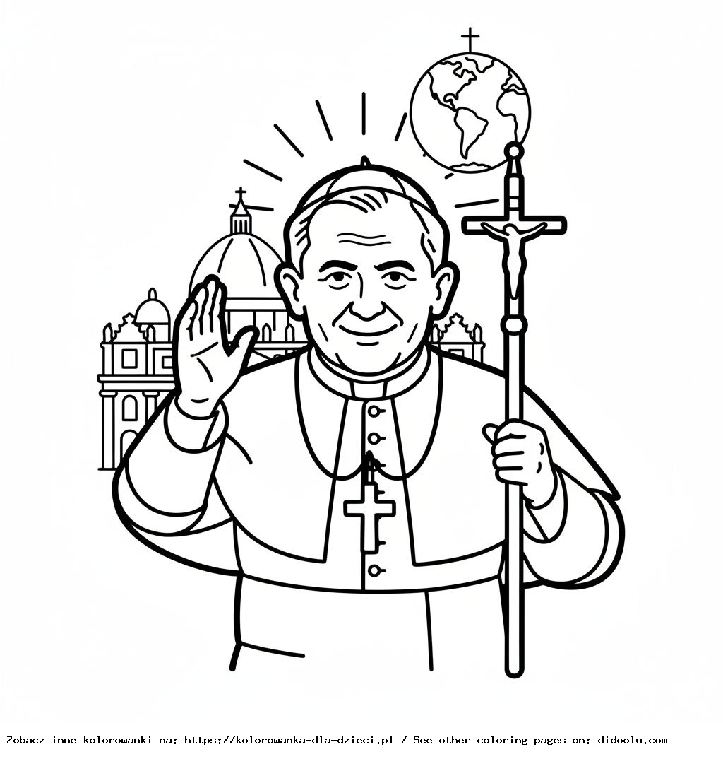 Saint John Paul II: Fun Coloring Journey