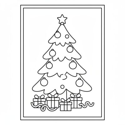 Festive Pine Tree Coloring Fun