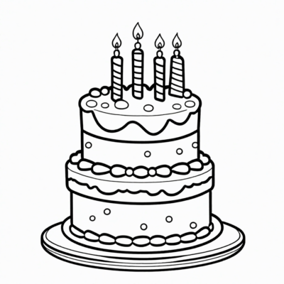 birthday cake coloring book