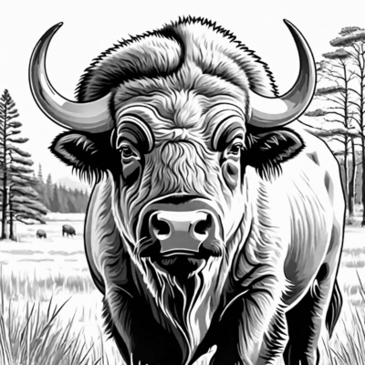 bison coloring book