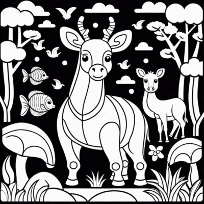 Animal Puzzles Coloring Book