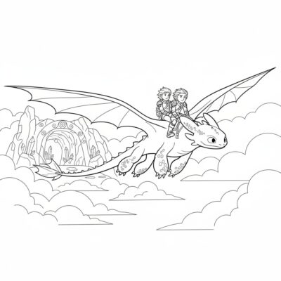 How to Train Your Dragon 3 Coloring Page