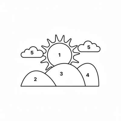 Color-by-Number Printable Coloring Pages