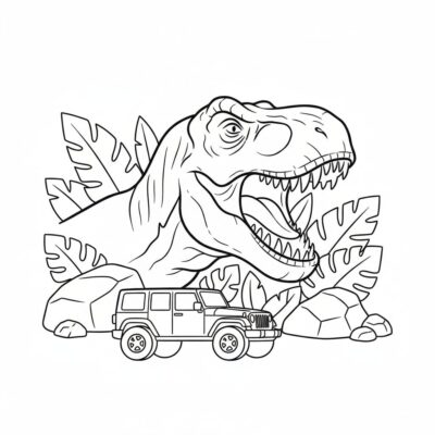 Jurassic World Coloring Page to Print