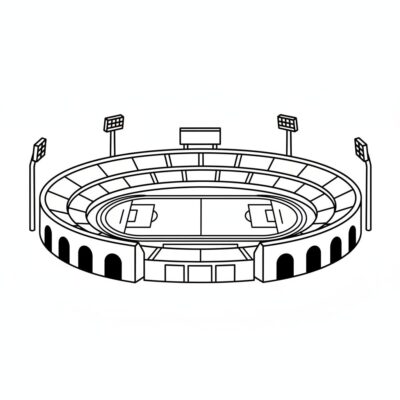 Stadium Coloring Page