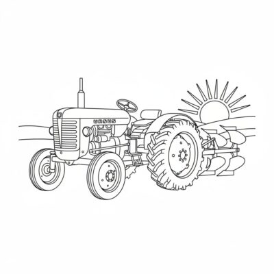 Ursus tractor coloring page printable