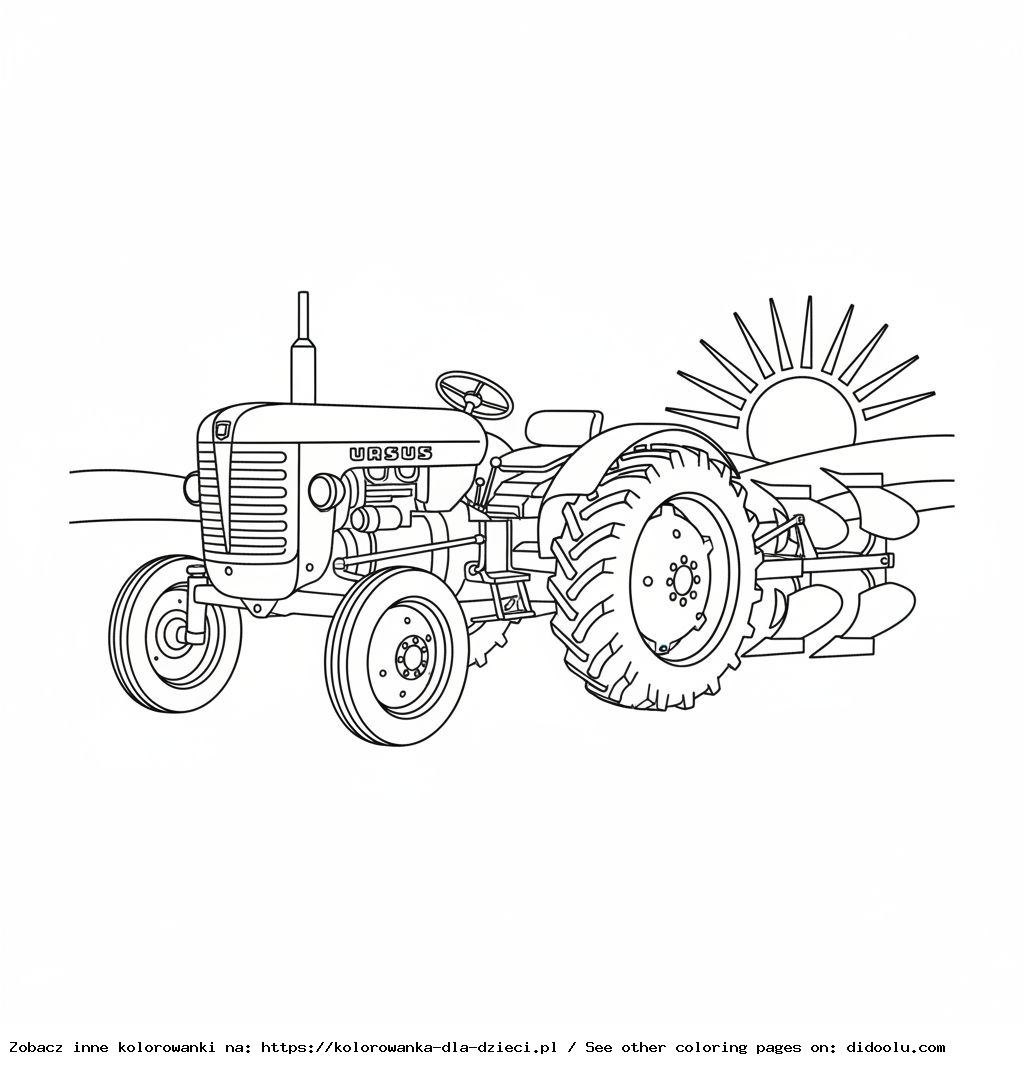 Ursus tractor coloring page printable