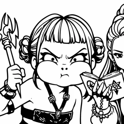 Zoey from K-pop Demon Hunters Coloring Page to Print