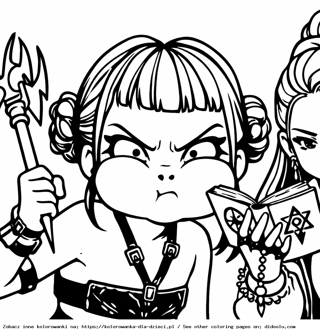 Zoey from K-pop Demon Hunters Coloring Page to Print