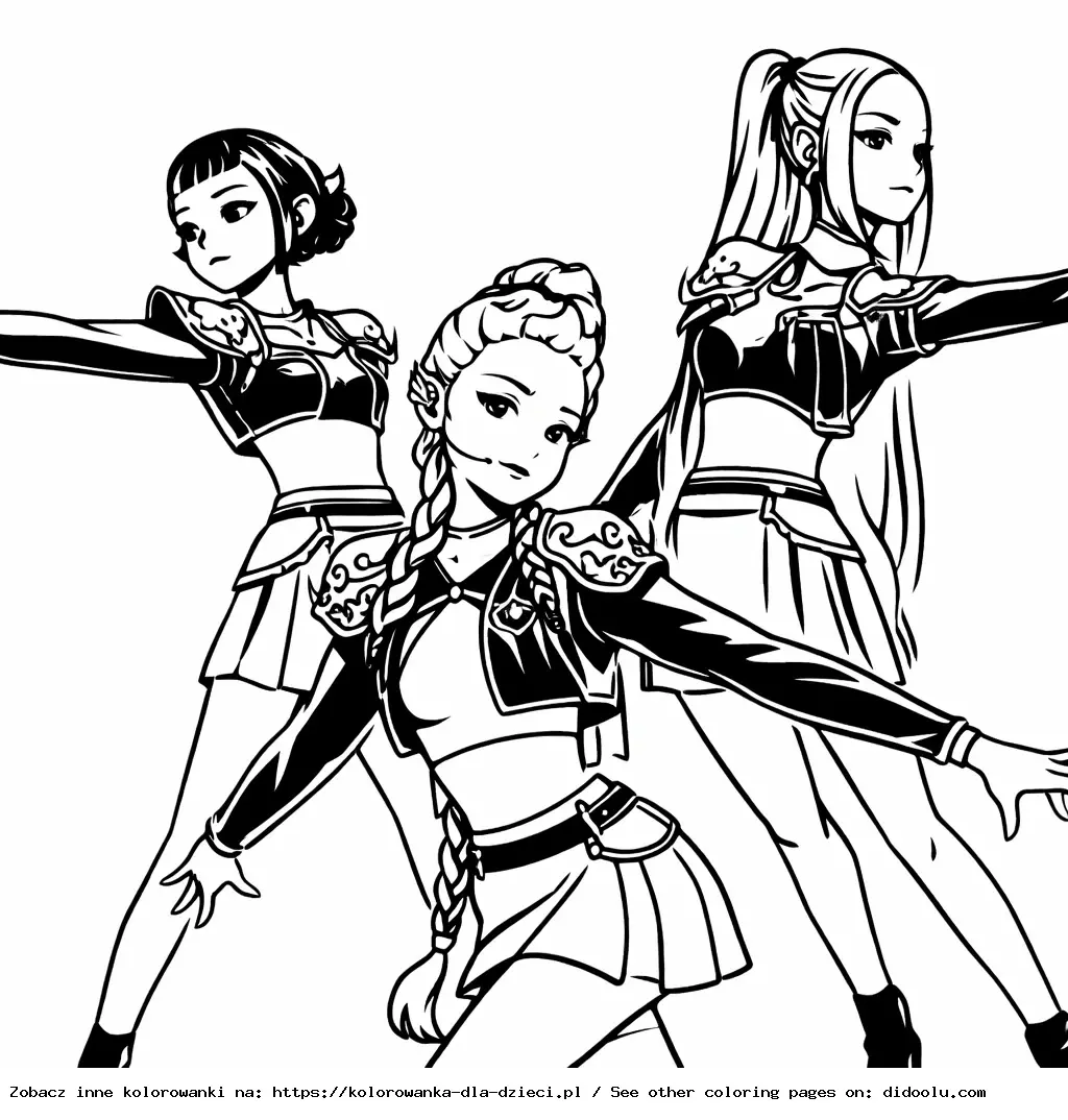 Rumi from K-pop Demon Hunters Coloring Page